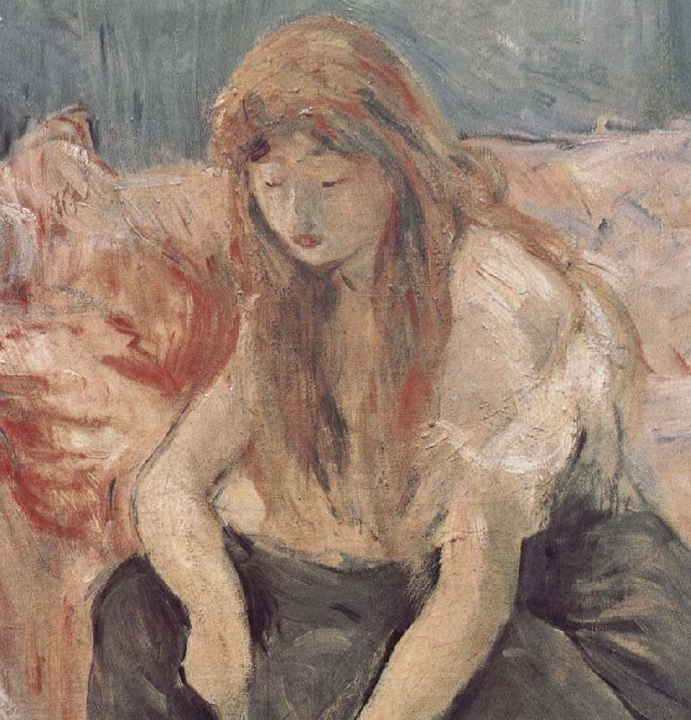 Berthe Morisot Detail of two girls Norge oil painting art